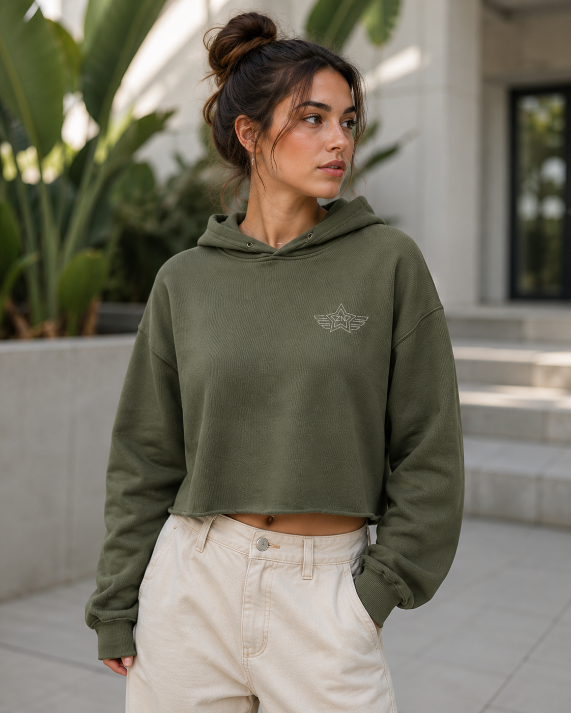 ZN Crimson Crop Hoodie